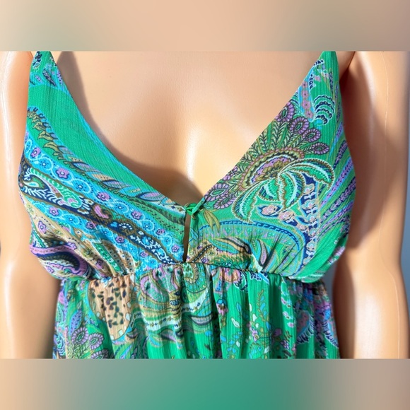 Mango Italian Fabric Dress in Green - Picture 8 of 16